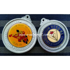 Hanging Medal 2D Relief Pewter<br>Semi Color Printing<br>HM/RP_02