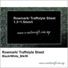 Rowmark/ Traffolyte Sheet Black/White_ B/W