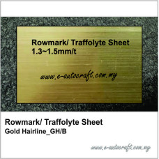 Rowmark/ Traffolyte Sheet<br>Gold Hairline/Black_GH/B