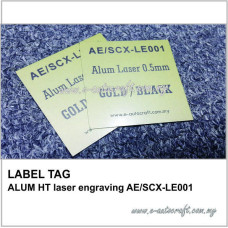 LABEL TAG ALUM HT laser engraving AE/SCX-LE001