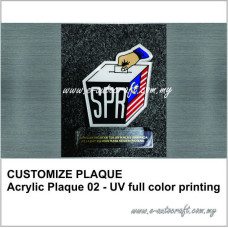 CUSTOMIZE PLAQUR acrylic clear + uv full color printing