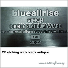 2D etching with black antique