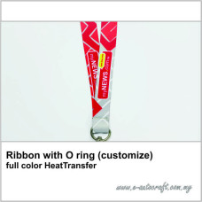 Ribbon with O ring (customize) full color HeatTransfer